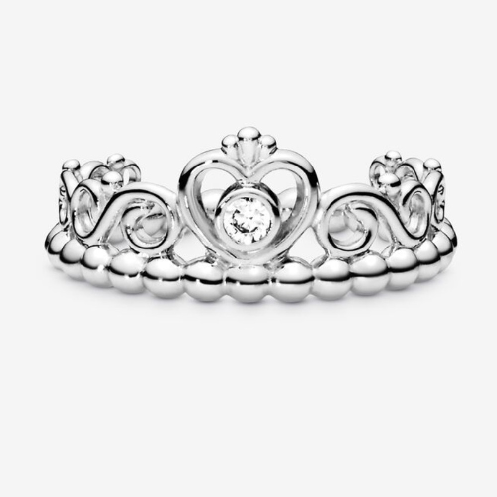 Pandora Princess Tiara Crown Ring in silver
